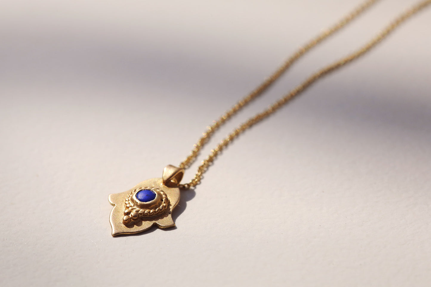 Hamsa Pendant with Lapis Stone