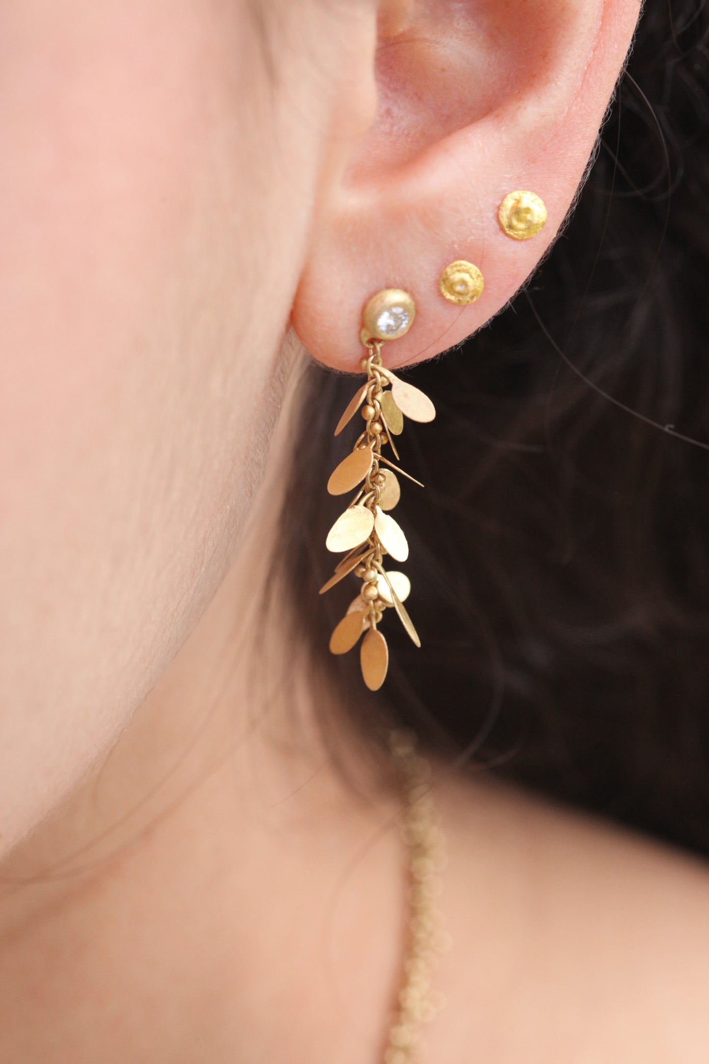 Diamond Leaves Earrings