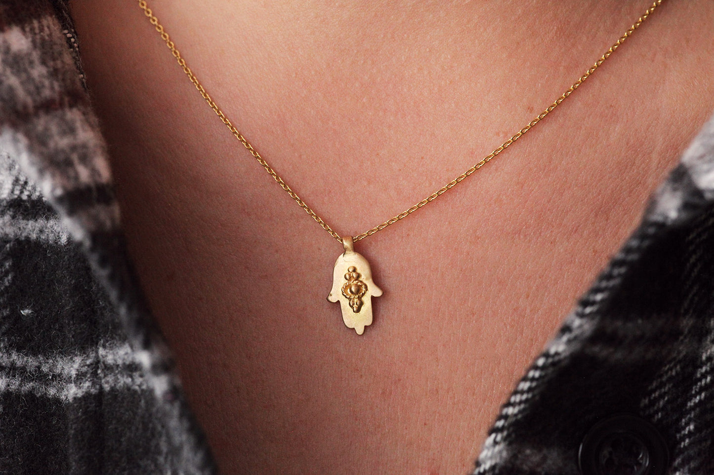 Decorated Hamsa Pendant