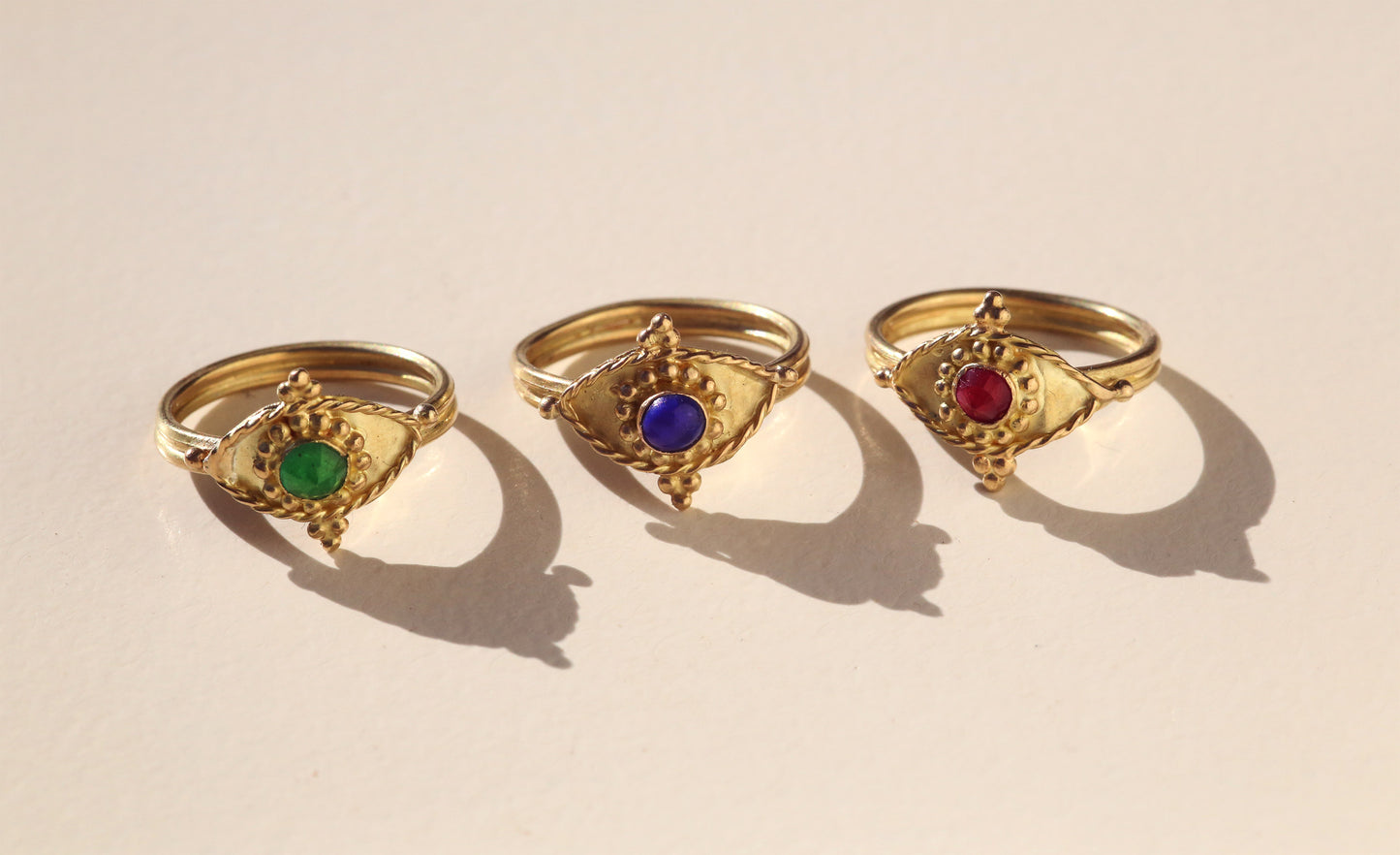 Eye Ring with Gem Stone