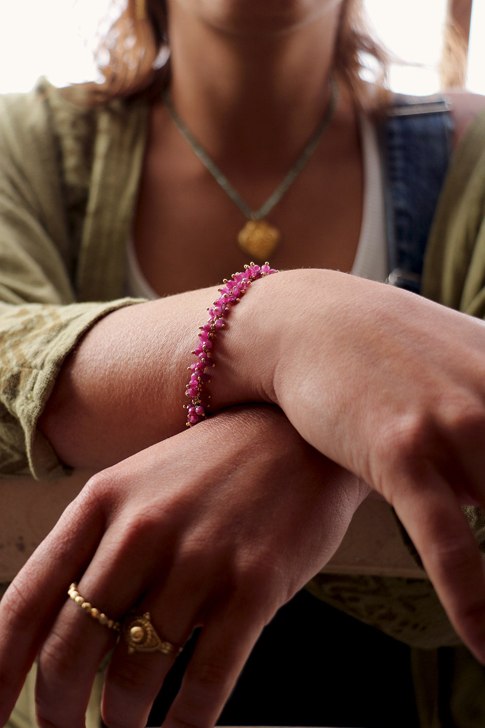 Ruby Grapes Bracelet