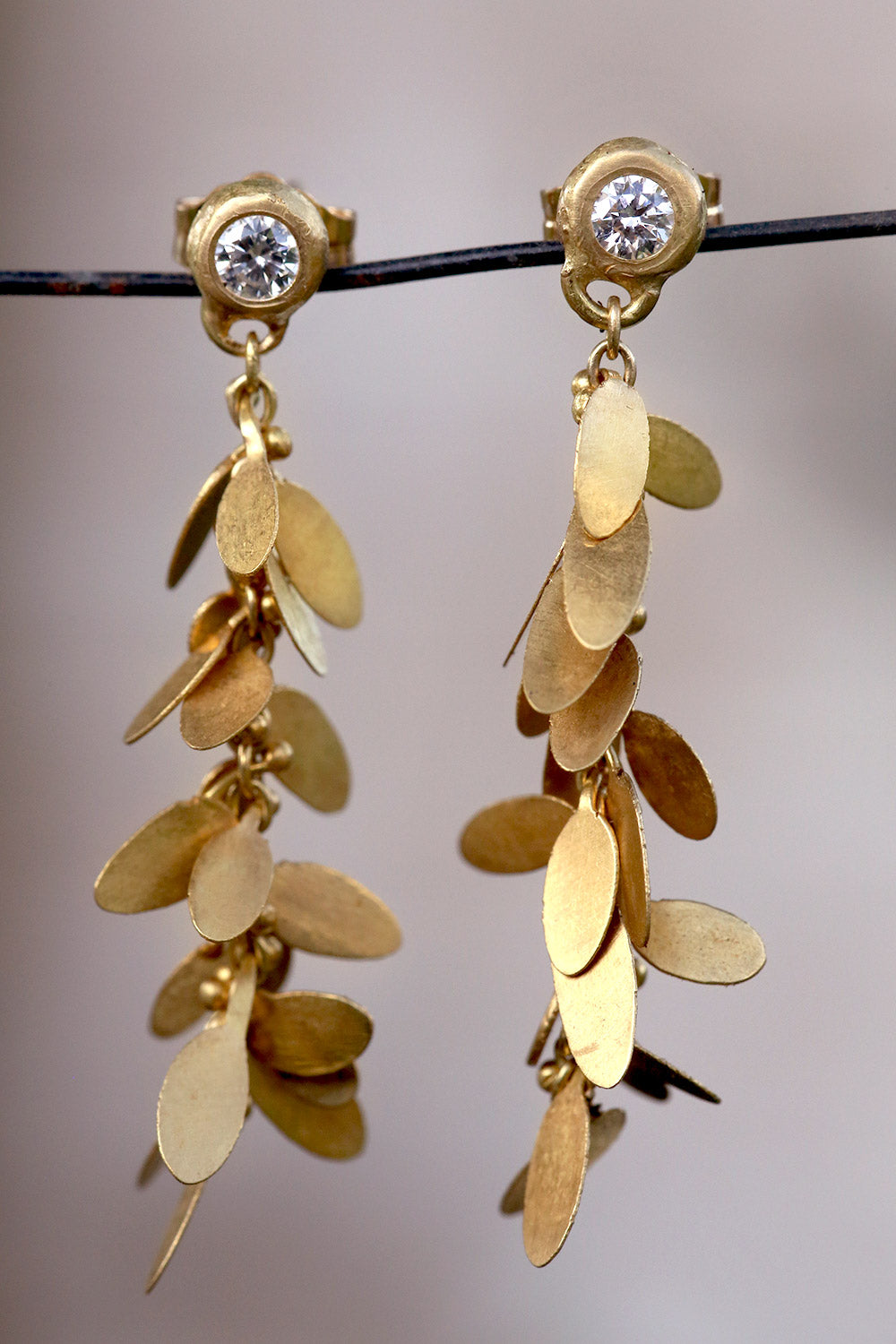 Diamond Leaves Earrings