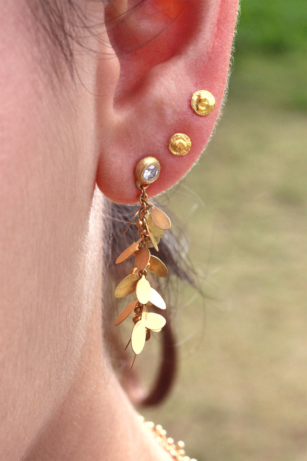 Diamond Leaves Earrings