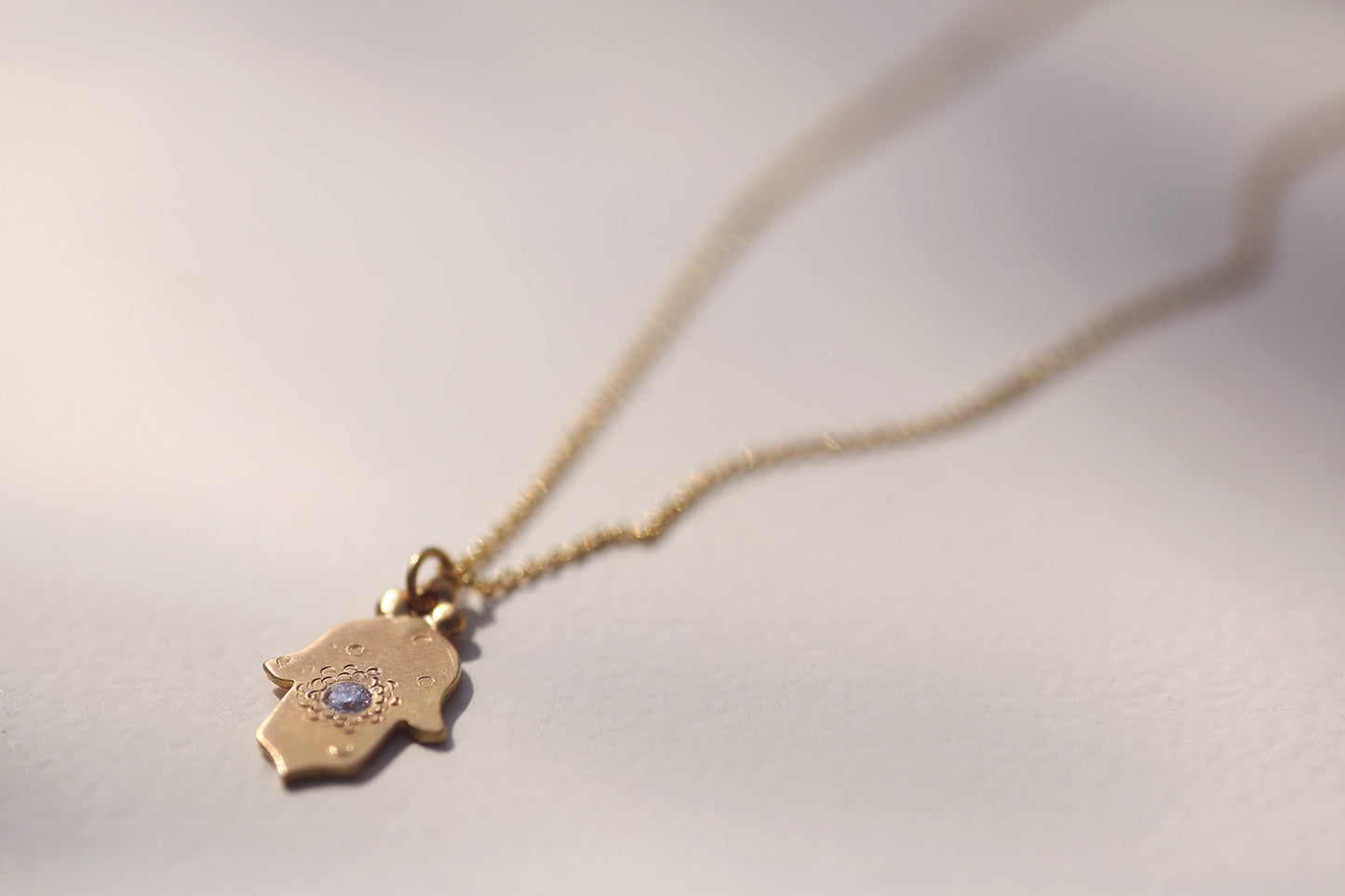 Hamsa with Diamond Pendant