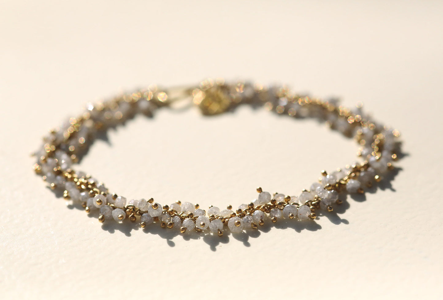 Grapes Bracelet with Raw Diamonds