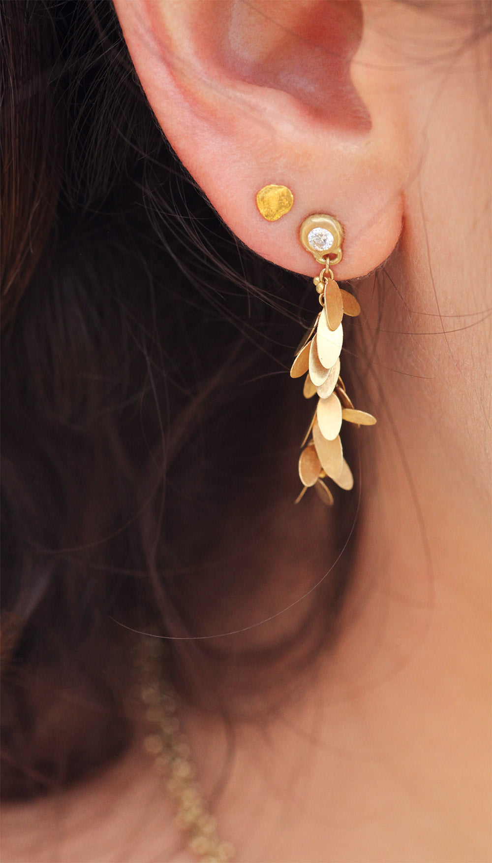 Diamond Leaves Earrings