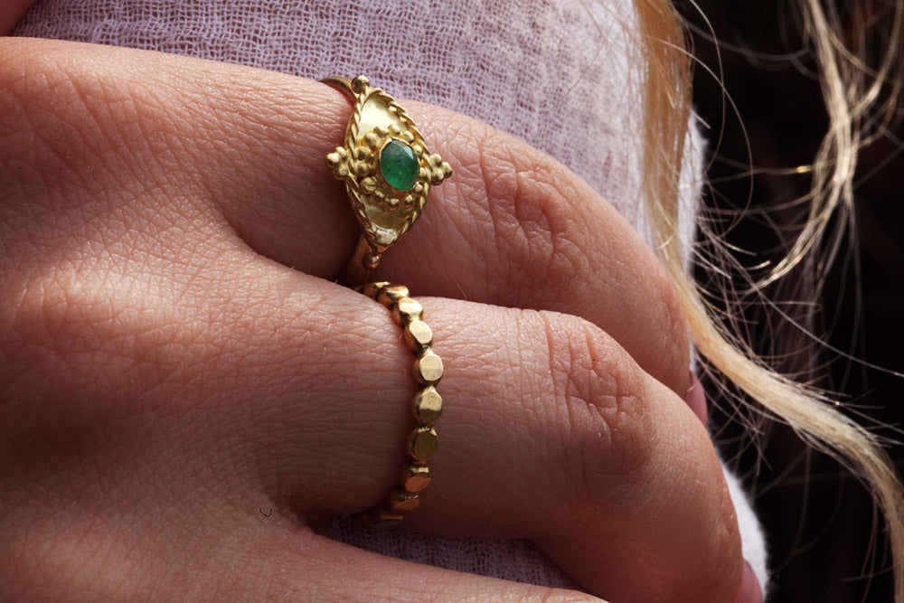 Eye Ring with Gem Stone