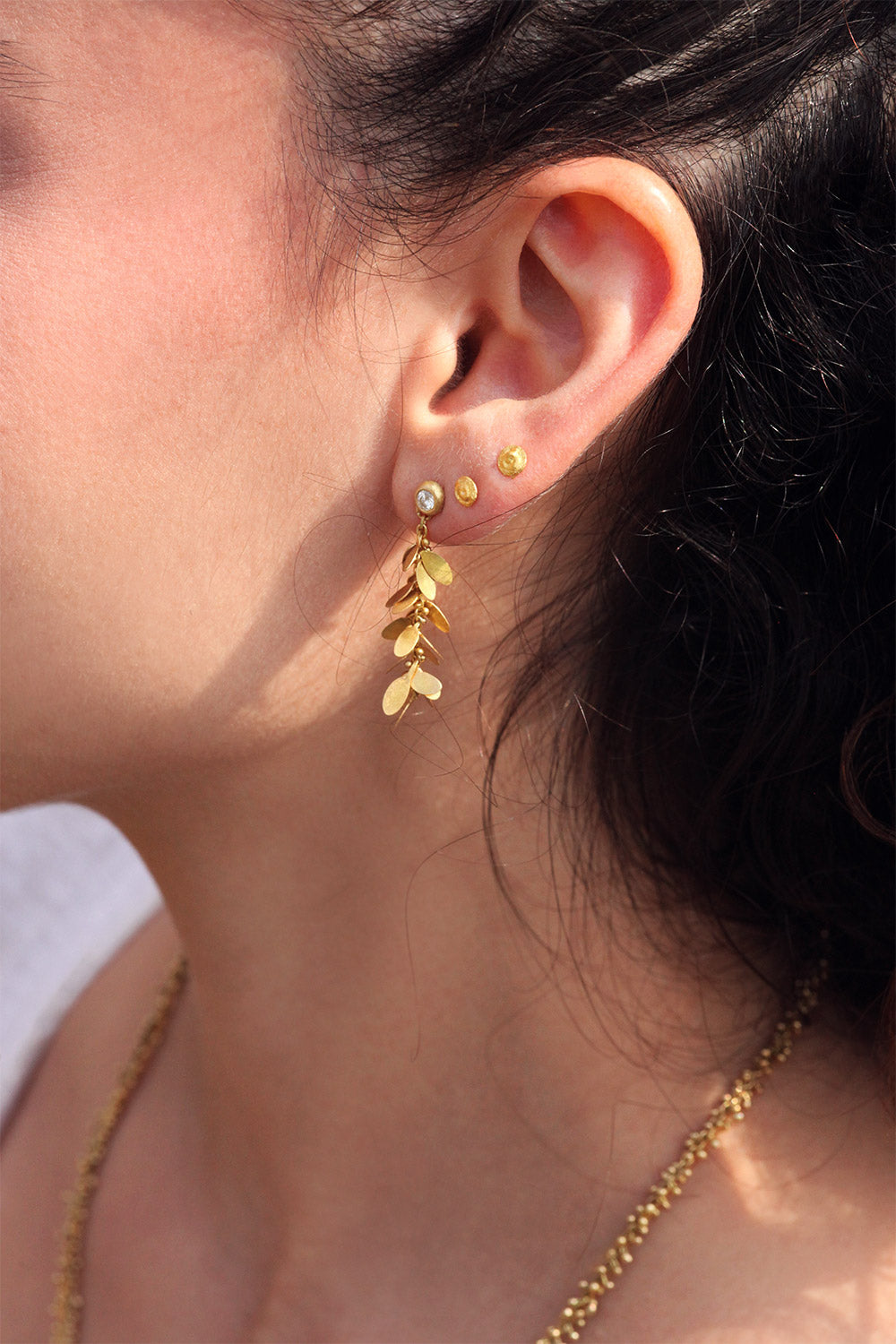 Diamond Leaves Earrings
