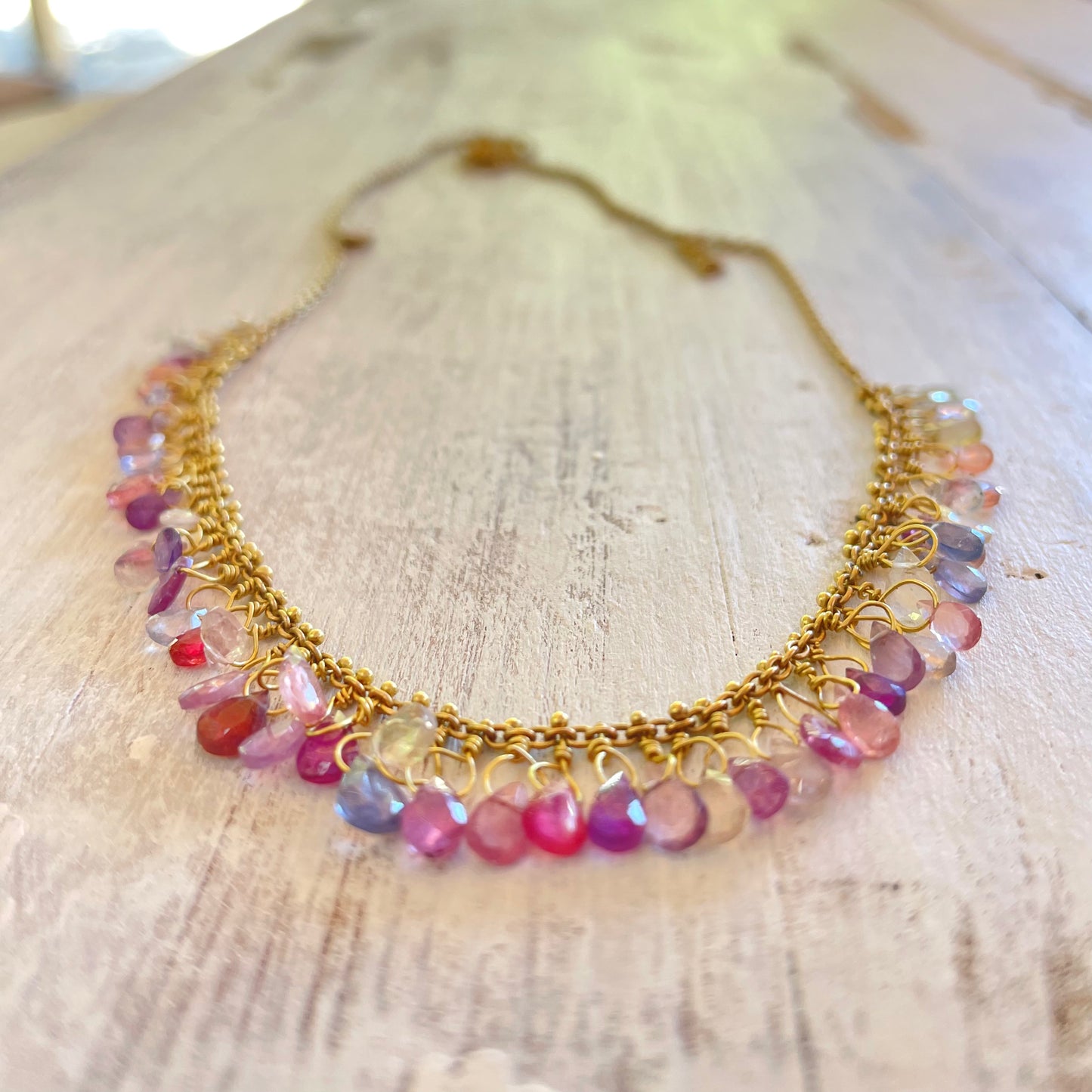 Colorful sapphire Necklace