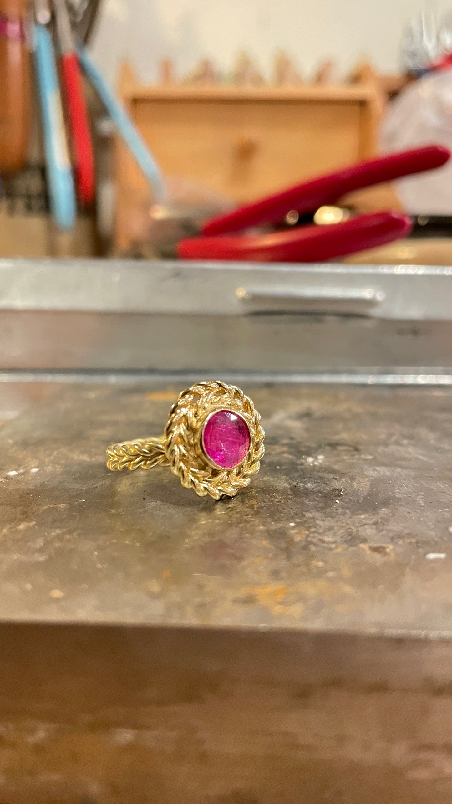 Ruby Braid Ring