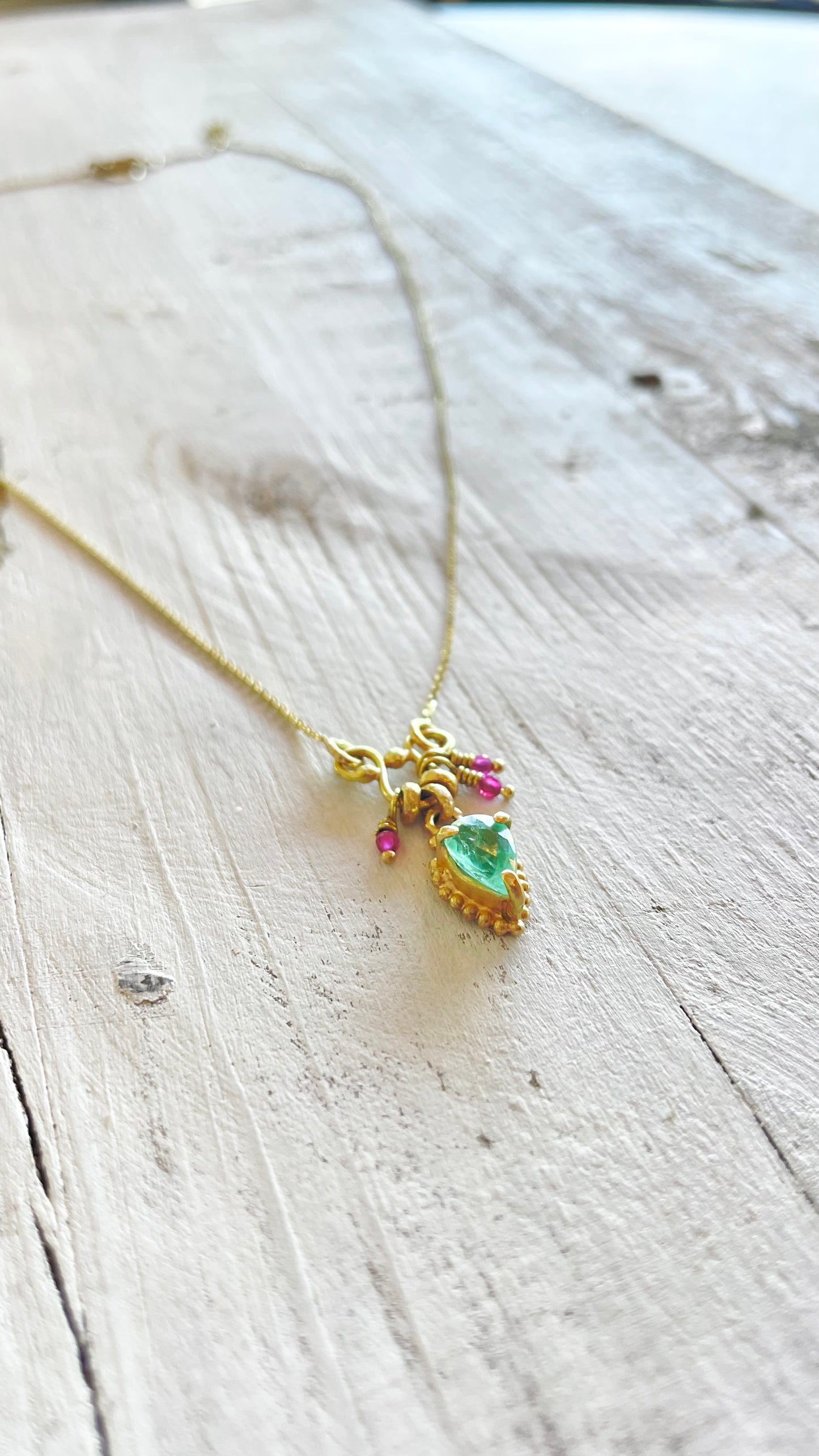 Paraiba Tourmaline and Pink Ruby Necklace