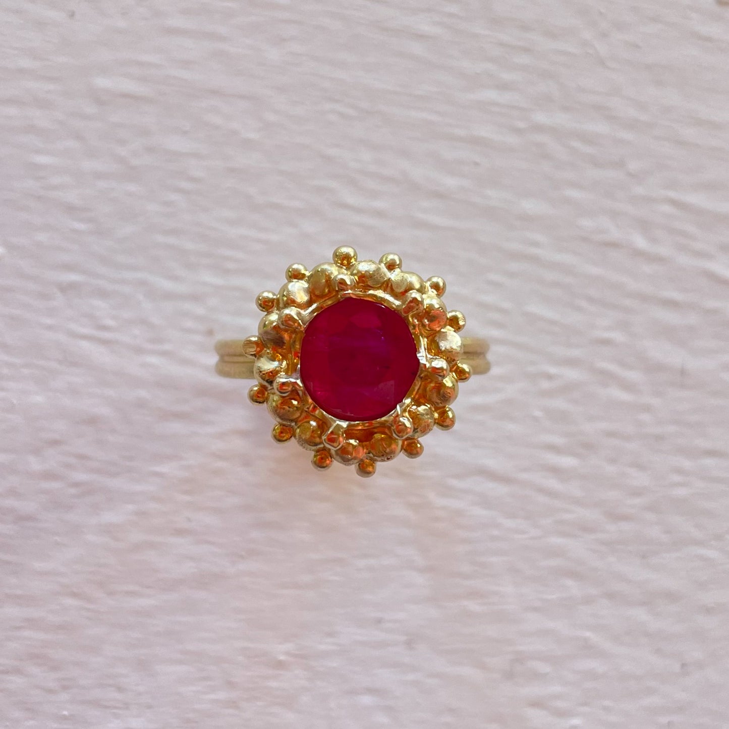Sun Ring With Ruby